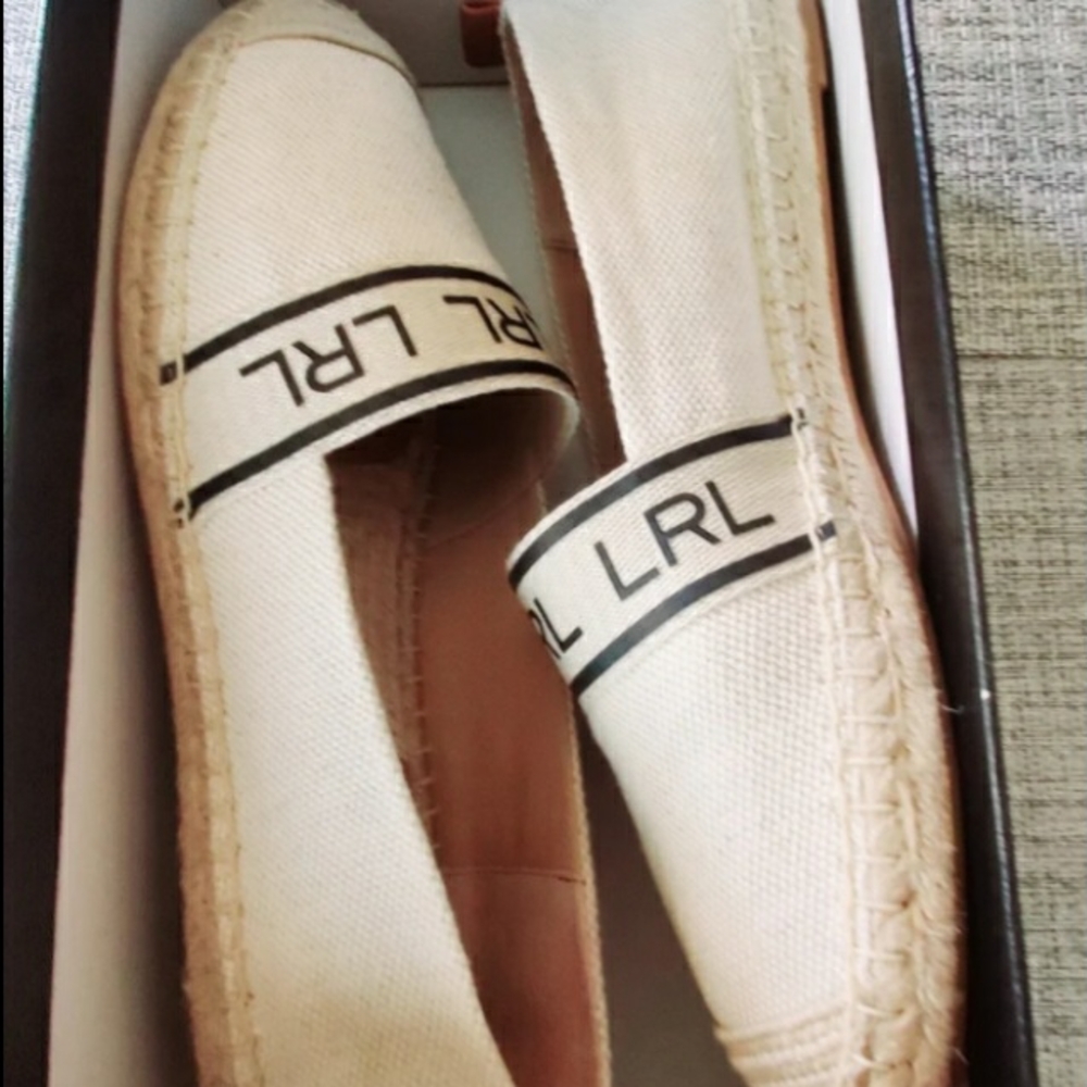 Lauren Ralph Lauren Cream Espadrilles Classic Design